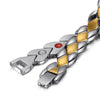 Shield Design Two-toned Magnetic Bracket Bracelet