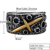 Starry Sky Cubic Zirconia & Brass Sterling Silver Adjustable Ring