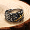 Starry Sky Cubic Zirconia & Brass Sterling Silver Adjustable Ring