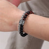 Tiger Eye Natural Stone Beads & Stainless Steel Chain Fashion Bracelet