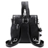 Multifunctional Rivet Genuine Sheepskin Leather Designer Backpack