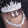 Crystal, Pearl and Rhinestone Tiara, Necklace & Earrings Jewelry Set