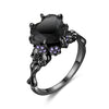 Skull, Skeletons and Cubic Zirconia Heart Vintage Ring