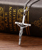 Jesus Cross Crussifix 925 Sterling Silver Vintage Pendant Necklace