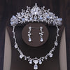 Baroque Handmade Crystal, Beads and Rhinestone Tiara, Necklace & Earrings Jewelry Set