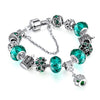 Crown & Crystal Stainless Steel Charm Bracelet