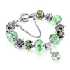 Crown & Crystal Stainless Steel Charm Bracelet