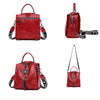 Gem Stud & Tassel PU Leather Travel Backpack & Shoulder Bag