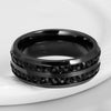 His & Hers Matching Wedding Black Zirconia Tungsten Carbide Ring Set