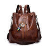 PU Leather Fashion Backpack & Shoulder Bag