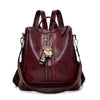 PU Leather Fashion Backpack & Shoulder Bag