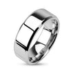 Polished Tungsten Carbide Band and Cubic Zirconia Wedding Ring Set