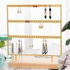 4-Tier Earring Holder, Stand, Display, Rack & Hanger with Wood