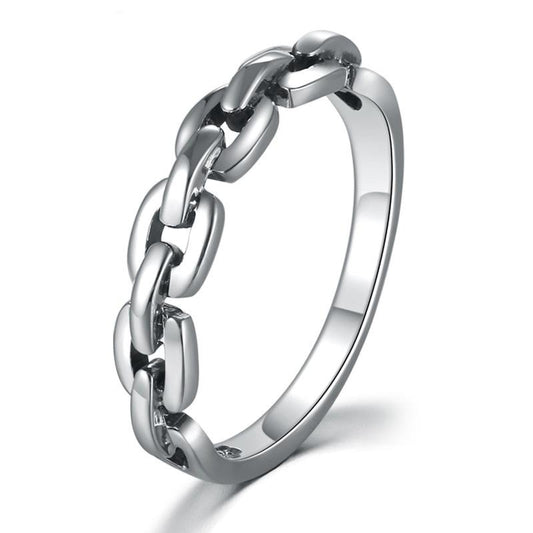 Cable Chain 925 Sterling Silver Steampunk Vintage Ring