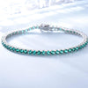 Emerald Link Chain 925 Sterling Silver Bracelet