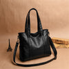 Large Capacity Soft Genuine Sheepskin Leather Tote Handbag & Shoulder Bag