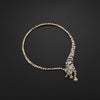 Gold Tiger Crystal Necklace, Bracelet & Earrings Jewelry Set