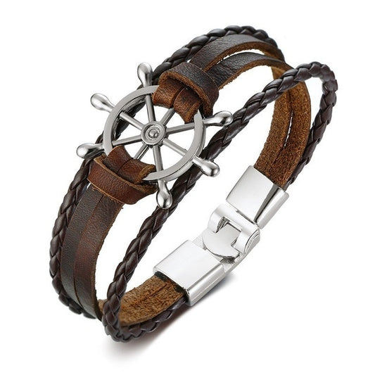 Sea Life Rudder Men’s Vintage Bracelet