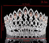 Royal Queen & King Silver Plated Crystal & Rhinestone Baroque Wedding, Prom Crown