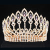 Royal Queen & King Silver Plated Crystal & Rhinestone Baroque Wedding, Prom Crown