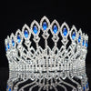 Royal Queen & King Silver Plated Crystal & Rhinestone Baroque Wedding, Prom Crown