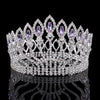 Royal Queen & King Silver Plated Crystal & Rhinestone Baroque Wedding, Prom Crown