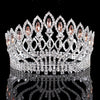 Royal Queen & King Silver Plated Crystal & Rhinestone Baroque Wedding, Prom Crown