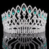 Royal Queen & King Silver Plated Crystal & Rhinestone Baroque Wedding, Prom Crown