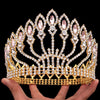 Royal Queen & King Silver Plated Crystal & Rhinestone Baroque Wedding, Prom Crown