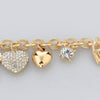 Heart & Charms Gold Color Bracelet