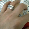 Adjustable Buddhist Heart Sutra 925 Sterling Silver Vintage Ring