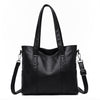 Large Capacity Soft Genuine Sheepskin Leather Tote Handbag & Shoulder Bag