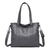 Large Capacity Soft Genuine Sheepskin Leather Tote Handbag & Shoulder Bag