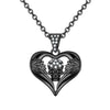 Angel Heart Cubic Zirconia Skull Fashion Necklace