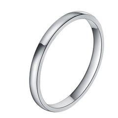2mm Classic Polished Slim Titanium Wedding Ring