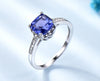 Radiant Cut Gemstone 925 Sterling Silver Engagement Ring