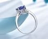 Radiant Cut Gemstone 925 Sterling Silver Engagement Ring