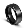 Black Zircon Couple Engagement Tungsten Wedding Ring Set