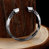 Twisted Viking 925 Sterling Silver Biker Vintage Bracelet