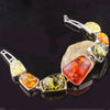 Multicolor Baltic Synthetic Amber Bracelet