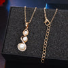 Water Drop Pearl & Crystal Necklace & Earrings Jewelry Set