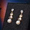 Water Drop Pearl & Crystal Necklace & Earrings Jewelry Set