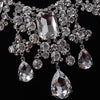 Big Rhinestone and Crystal Necklace & Earrings Classic Indian Jewelry Set