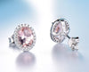 Pink Sapphire 925 Sterling Silver Stud Earrings