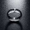 8mm High Polished Multifaceted Domed Tungsten Carbide Wedding Band