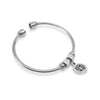Stainless Steel Hollow Tree Crystal Charm Magnetic Bracelet or Bangle