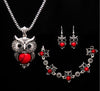 Boho Owl Necklace, Bracelet & Earrings Wedding Party Jewelry Set