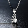 Cubic Zirconia Paw Necklace, Bracelet, Earrings & Ring Jewelry Set