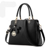 Ribbon & Pendant Patchwork PU Leather Tote Handbag, Crossbody & Shoulder Bag