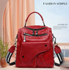 Small Multifunctional Genuine Sheepskin Leather Backpack & Shoulder Bag